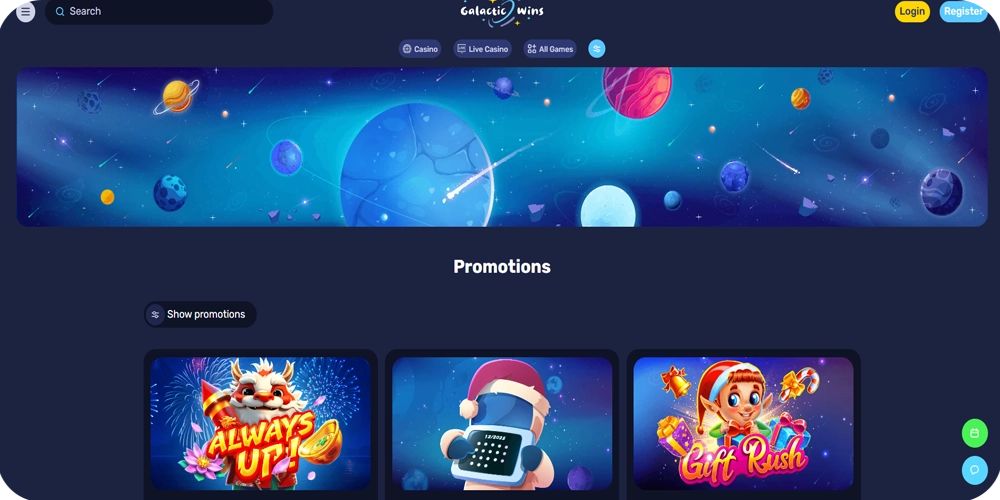 Galactic Wins Bonuses for Canadian Players 