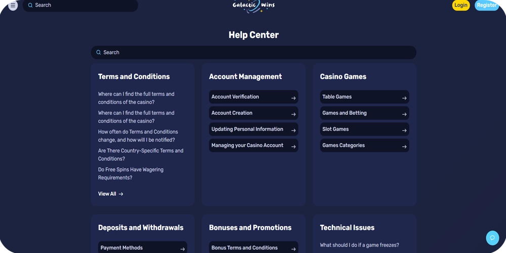 Galacticwins Help Center