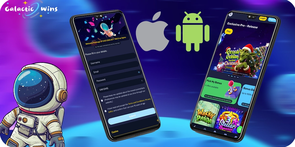 Galactic Wins App - Play Titles On-the-Go